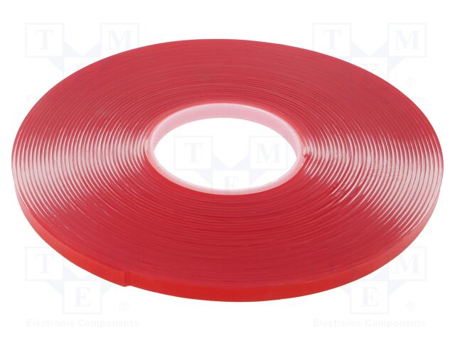 Tape: fixing; W: 9mm; L: 16.5m; Thk: 2mm; double-sided; acrylic; 8N/cm