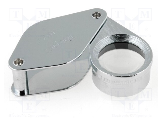 Folding magnifier; Mag: x10; Lens diam: 20mm