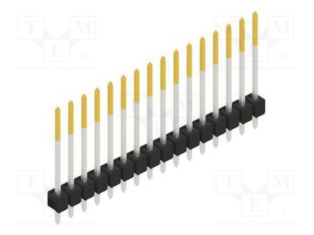 Connector: pin strips; pin header; male; PIN: 16; 2.54mm; THT; 1x16