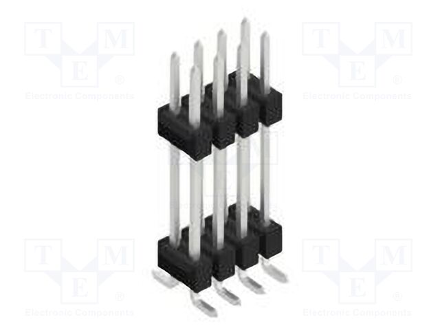 Connector: pin strips; pin header; male; PIN: 8; 2.54mm; SMT; 2x4