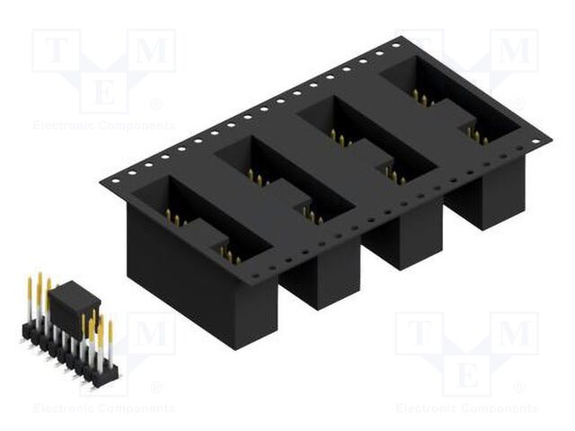 Connector: pin strips; pin header; male; PIN: 18; 2.54mm; SMT; 2x9
