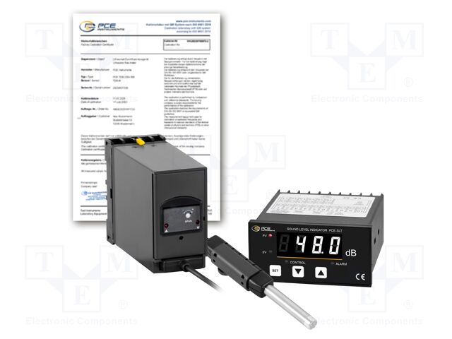 Meter: sound level; Sound level: 30÷130dB; Temp: max.50°C; IP54