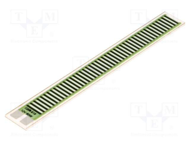 Resistor: thick film; heating; glued; 2.4Ω; 60W; 76.2x9.53x1mm