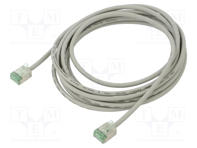 Patch cord; U/FTP; Cat 8.1; stranded; Cu; LSZH; grey; 3m; 32AWG