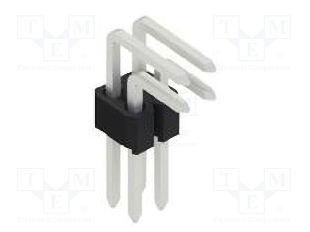 Connector: pin strips; pin header; male; PIN: 4; 1.27mm; THT; 2x2