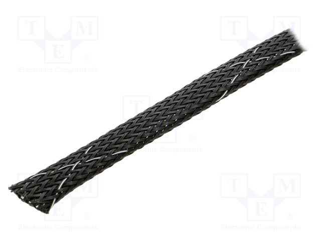 Braid; ØBraid : 9.53÷12.7mm; polyester; black; L: 61m; reel