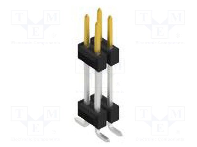 Connector: pin strips; pin header; male; PIN: 4; 2.54mm; SMT; 2x2