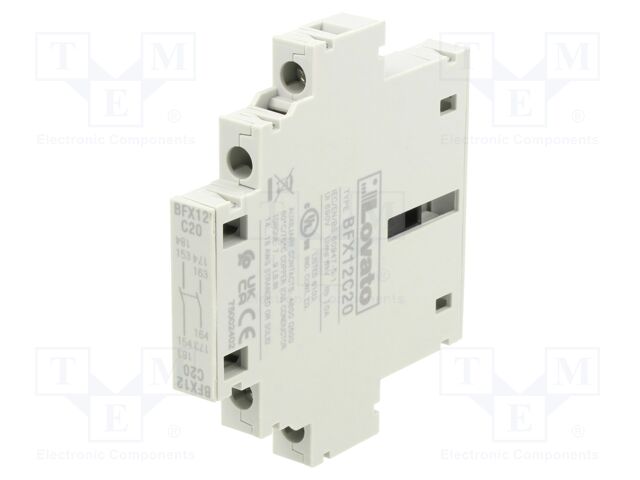Auxiliary contacts; Series: BF; Leads: spring clamps; side