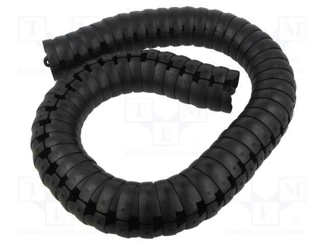 Cable chain; Triflex; L: 1000mm; black; Ø: 54mm; Ø: 16.5mm