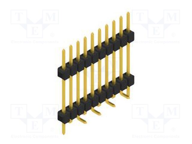 Connector: pin strips; pin header; male; PIN: 10; 2.54mm; SMT; 1x10