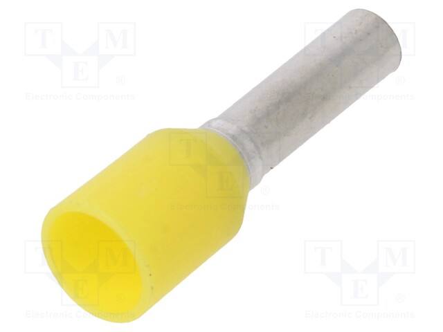 TERMINAL, FERRULE, 8 X 2.05MM, YELLOW