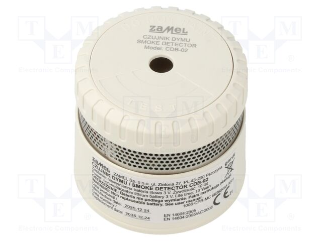 Sensor: smoke; photoelectric; smoke; -10÷40°C; Ø50.8x42.5mm; IP20