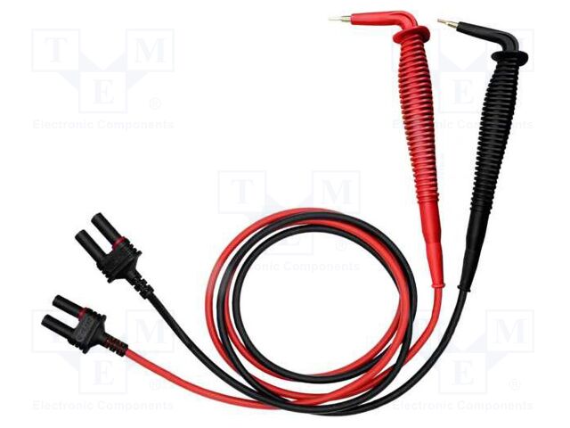 Test acces: test leads; red and black