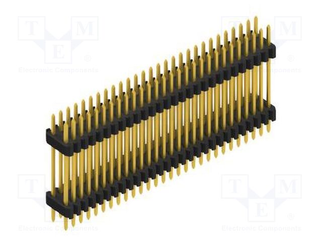 Connector: pin strips; pin header; male; PIN: 56; 1.27mm; THT; 2x28