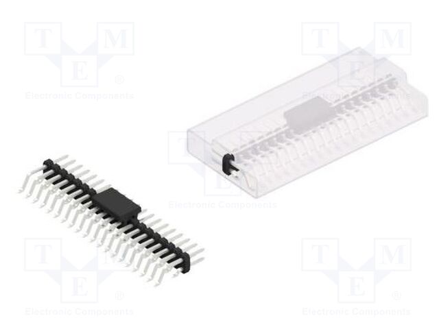 Connector: pin strips; pin header; male; PIN: 40; 2mm; SMT; 2x20