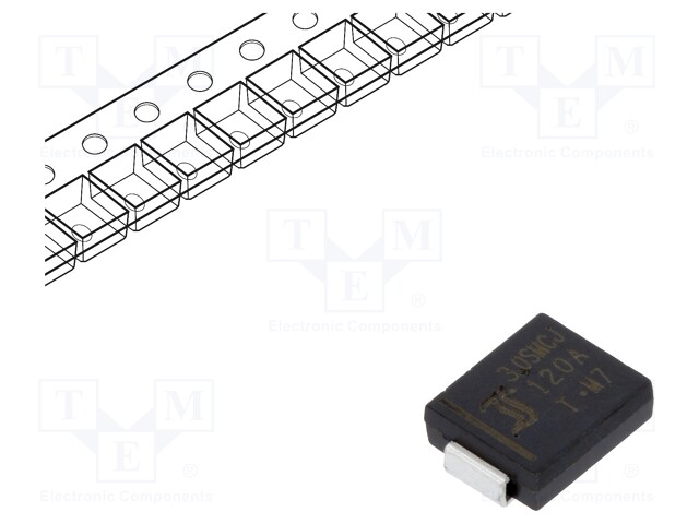 Diode: transil; 3kW; 133÷148V; 15.5A; unidirectional; SMC