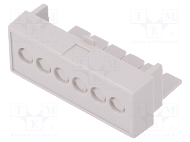 Terminals cover; 2M Modulbox One; grey; 5.08mm; Holes no: 6