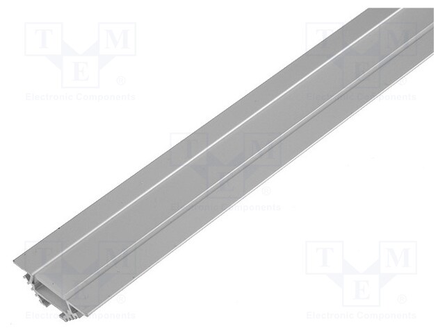Profiles for LED modules; mat; angular,recessed; L: 1m; aluminium
