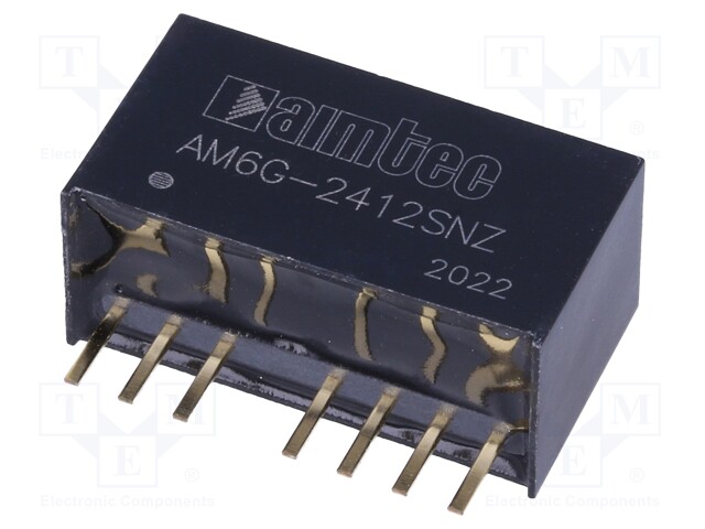 Converter: DC/DC; 6W; Uin: 18÷36V; 12VDC; Iout: 500mA; SIP8; 4.9g