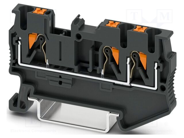Splice terminal: rail; PT; 24A; 800V; push-in; PA; L: 35.3mm; W: 5.2mm