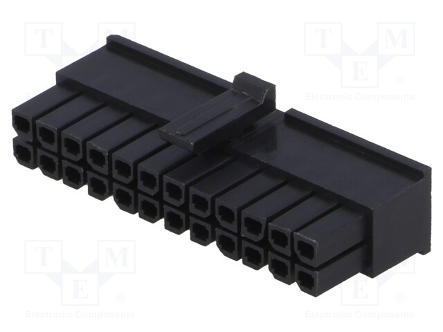 Plug; wire-board; female; Minitek Pwr 3.0; 3mm; PIN: 24; for cable