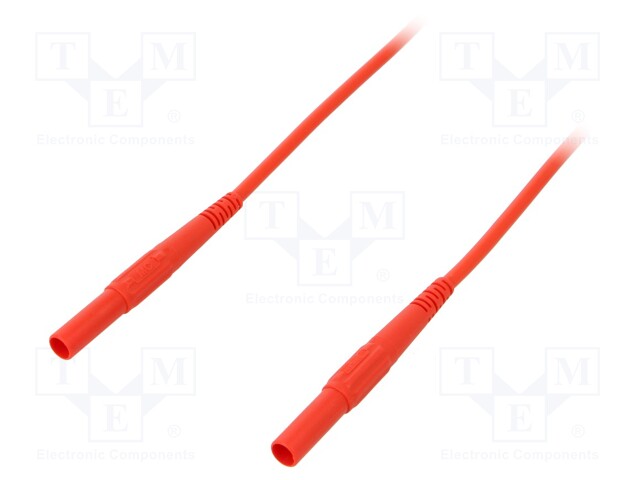 Test lead; 32A; 4mm banana plug-4mm banana plug; Len: 0.5m; red