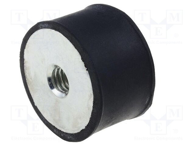 Vibroisolation foot; Ø: 25mm; H: 15mm; Shore hardness: 55±5; 612N