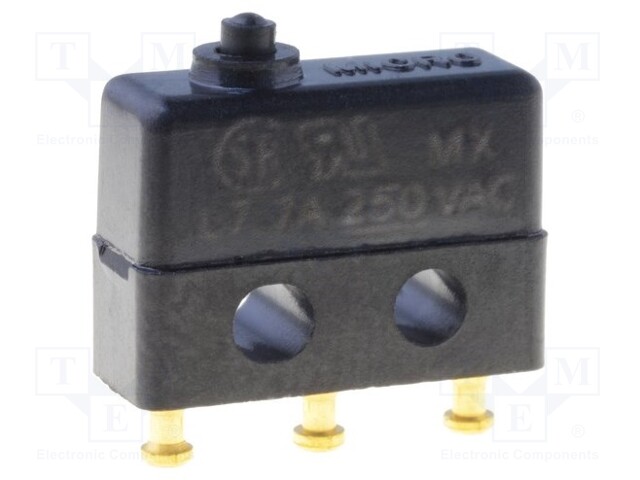 Microswitch SNAP ACTION; without lever; SPDT; 7A/250VAC; Pos: 2