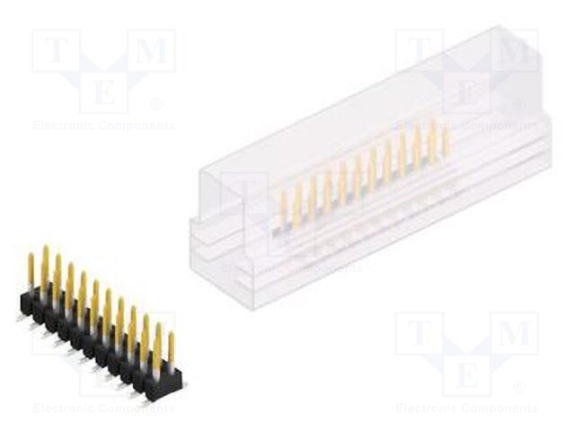 Connector: pin strips; pin header; male; PIN: 22; 2.54mm; SMT; 2x11