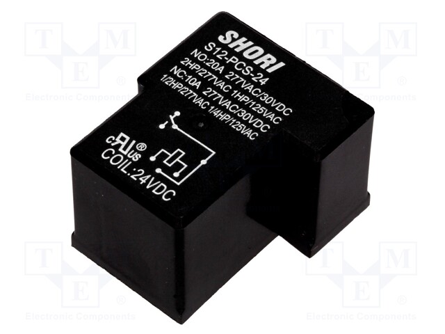 Relay: electromagnetic; SPDT; Ucoil: 24VDC; Icontacts max: 20A