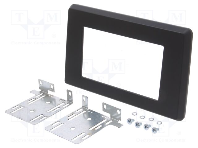 Radio frame; Nissan,Opel,Renault; 2 DIN; black