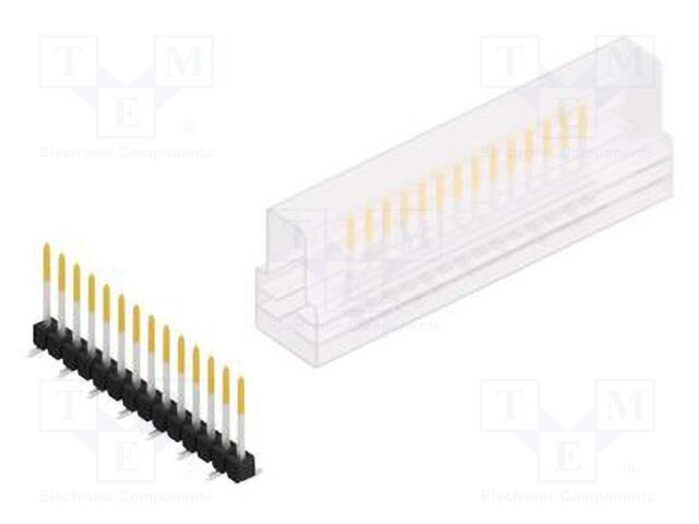 Connector: pin strips; pin header; male; PIN: 14; 2.54mm; SMT; 1x14