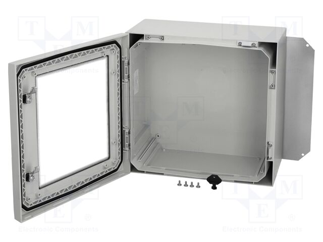 Enclosure: wall mounting; X: 400mm; Y: 400mm; Z: 210mm; ARCA; grey