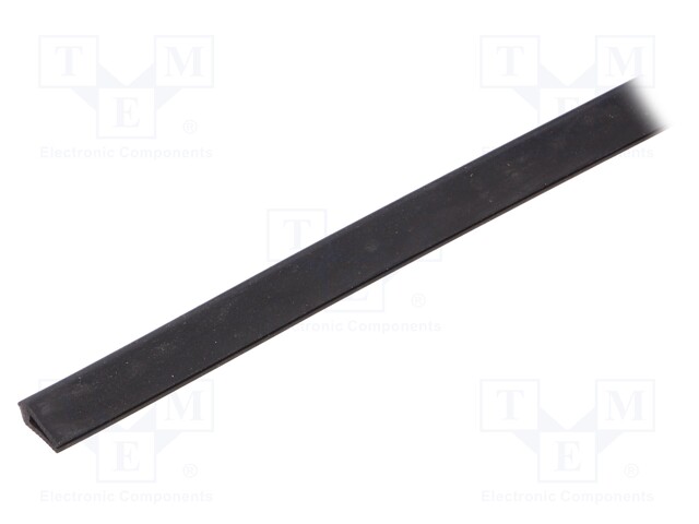 Hole and edge shield; EPDM; L: 10m; black; H: 10mm; W: 4mm