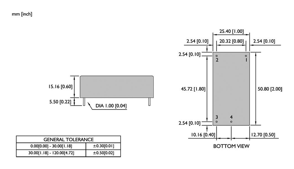 Converter: AC/DC; 5W; Uin: 75÷265V; Uout: 3.3VDC; Iout: 1.5A; 68%