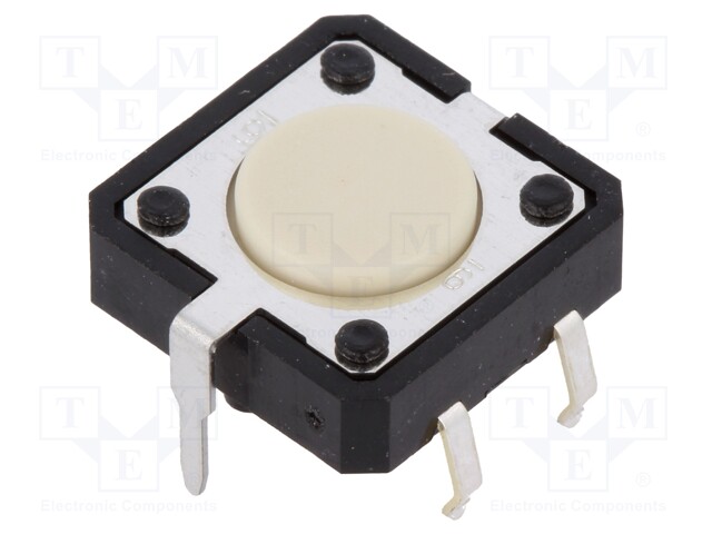 Microswitch TACT; SPST-NO; Pos: 2; 0.05A/24VDC; THT; none; 1.27N