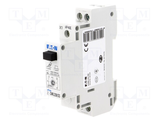 Module: pushbutton switch; 16A; Mounting: DIN; IP40; 250VAC; 230V