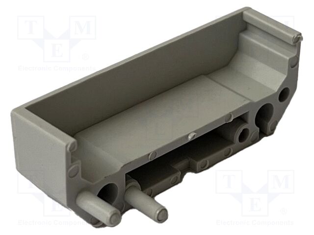 DIN rail mounting bracket; 43x11mm; Body: grey
