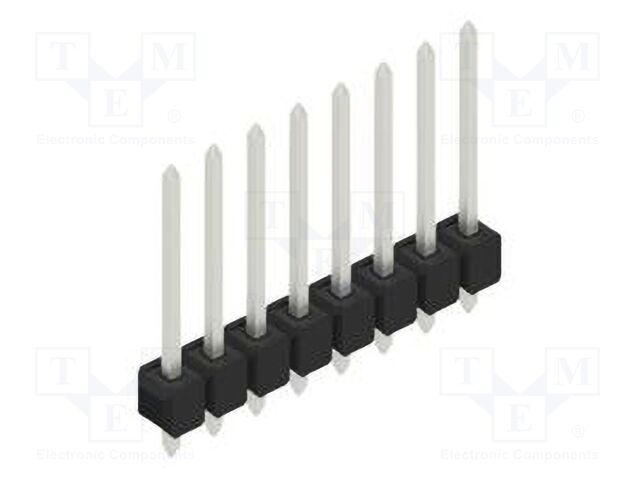 Connector: pin strips; pin header; male; PIN: 8; 2.54mm; THT; 1x8
