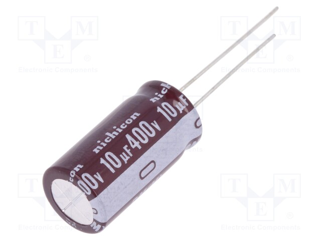 Capacitor: electrolytic; low impedance; THT; 10uF; 400VDC; ±20%