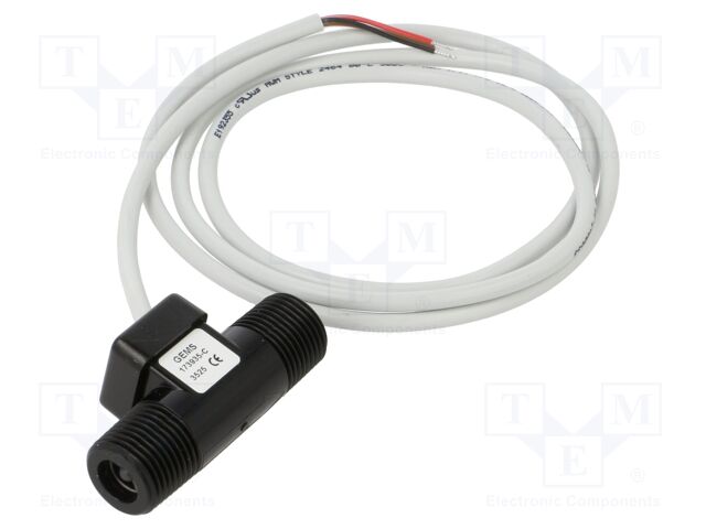 Sensor: flow; 5÷24VDC; 1÷25l/min; OUT: NPN; -20÷100°C; 0.9m; FT-110