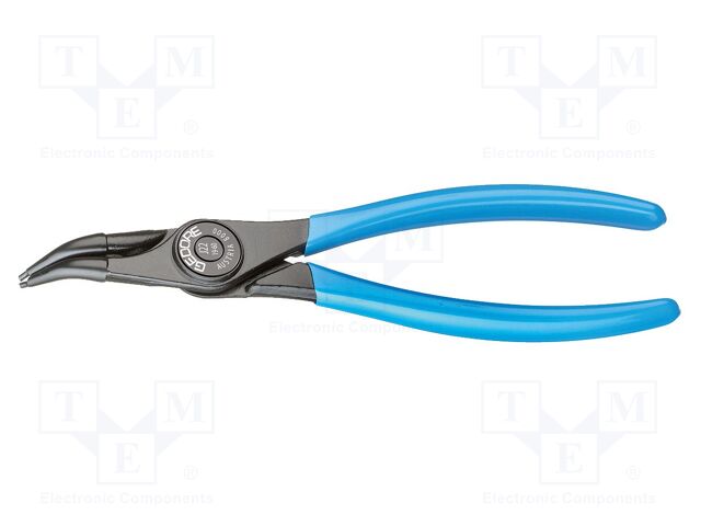 Pliers; for circlip; internal; 19÷60mm; Pliers len: 180mm; angular