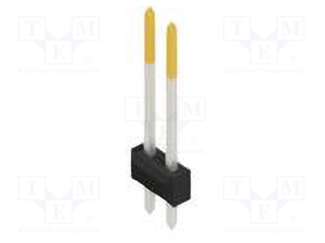 Connector: pin strips; pin header; male; PIN: 2; 2.54mm; THT; 2x1