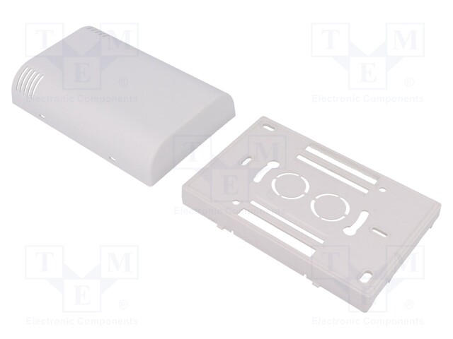 Enclosure: wall mounting; X: 80mm; Y: 120mm; Z: 35mm; ABS; white