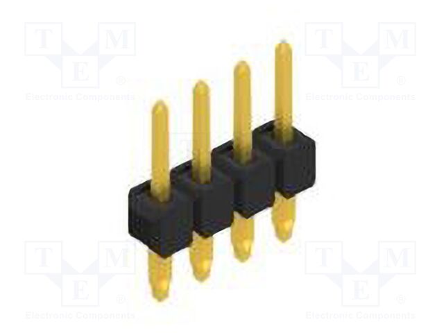 Connector: pin strips; pin header; male; PIN: 4; 2.54mm; THT; 1x4