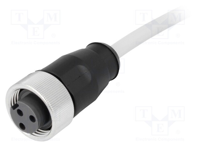 Plug; 7/8"; 3m; female; PIN: 3; straight; with lead; PVC