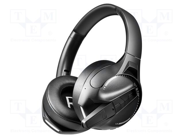 Headphones; black; Jack 3,5mm,USB C socket; wireless; 10m; 32Ω
