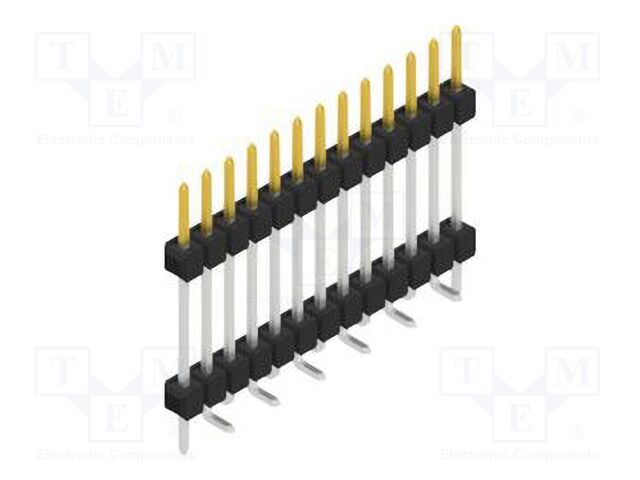 Connector: pin strips; pin header; male; PIN: 13; 2.54mm; SMT; 1x13
