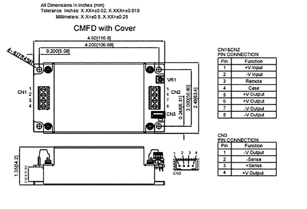 Converter: DC/DC; 100W; Uin: 43÷160V; 5VDC; Iout: 20A; 300g; 300kHz