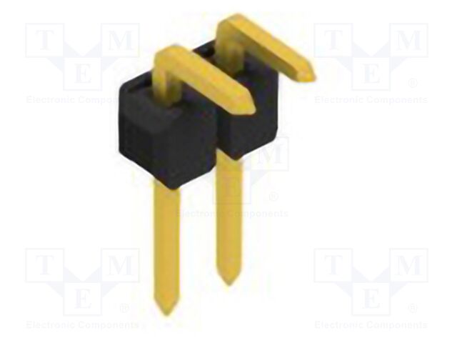 Connector: pin strips; pin header; male; PIN: 2; 2.54mm; THT; 1x2